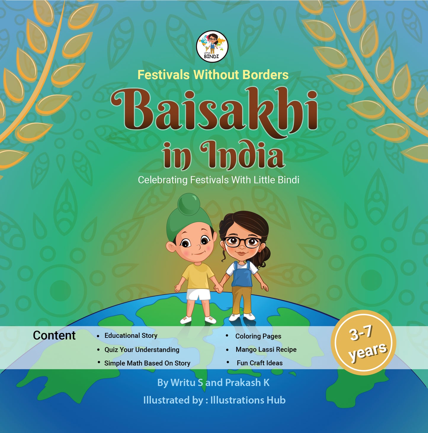Baisakhi in India - Activity book with story, crafts, recipes, fun facts, coloring pages and quizzes